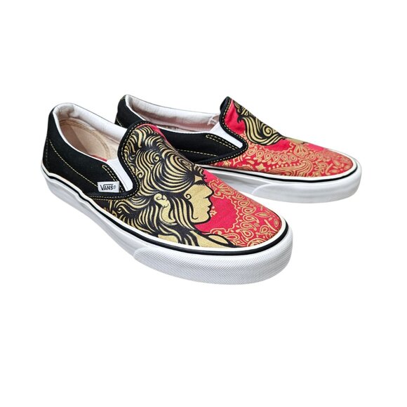 Vans Off The Wall Vintage Y2K Geisha Girl Slip On Skater Sneaker Shoe Rare - Picture 4 of 12